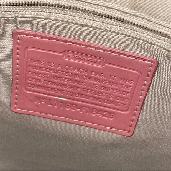 Vintage Coach Chelsea Signature Waverly Hearts Tote Shoulder Bag L1169-F18426